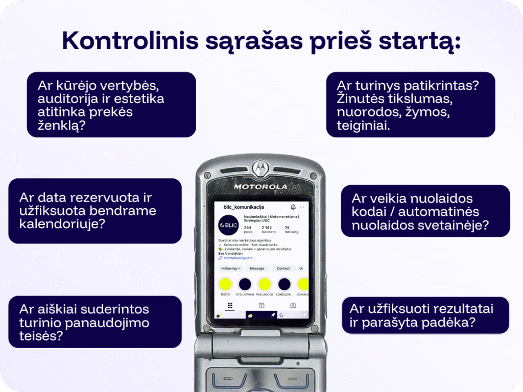 Telefonas su Instragram programėle. 